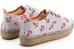 Abarca Shoes Alpargatas De Verano^Blucher Terra Anclas Blanco