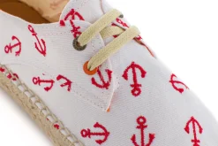 Abarca Shoes Alpargatas De Verano^Blucher Terra Anclas Blanco