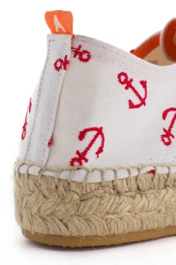 Abarca Shoes Alpargatas Con Cordones^Blucher Terra Anclas Blanco