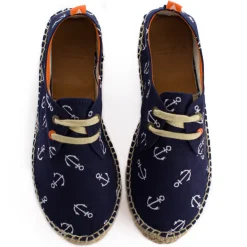 Abarca Shoes Alpargatas De Verano^Blucher Terra Anclas Marino