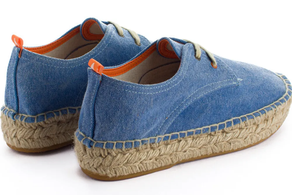 Abarca Shoes Alpargatas Con Cordones^Blucher Terra Azul