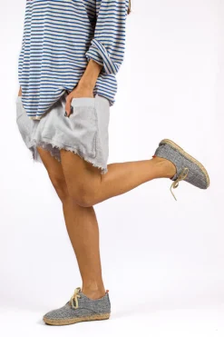 Abarca Shoes Alpargatas Con Cordones^Blucher Terra Casa Blanca Negro