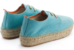 Abarca Shoes Alpargatas Con Cordones^Blucher Terra Celeste
