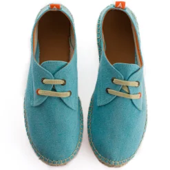 Abarca Shoes Alpargatas Con Cordones^Blucher Terra Celeste