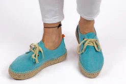 Abarca Shoes Alpargatas Con Cordones^Blucher Terra Celeste