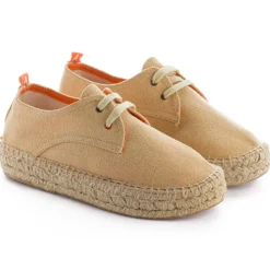 Abarca Shoes Alpargatas Con Cordones^Blucher Terra Crema