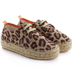 Abarca Shoes Alpargatas Con Cordones^Blucher Terra Leopardo