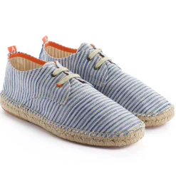 Abarca Shoes Alpargatas Con Cordones^Blucher Terra Rayas Azules