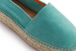 Abarca Shoes Alpargatas Yute^Camping Piel Turquesa