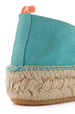 Abarca Shoes Alpargatas Yute^Camping Piel Turquesa