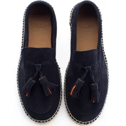 Abarca Shoes Alpargata Mocasín^Mocasín Borlas Piel Marino