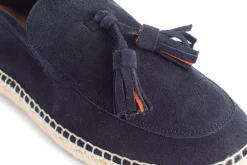 Abarca Shoes Alpargata Mocasín^Mocasín Borlas Piel Marino