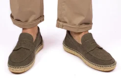 Abarca Shoes Alpargata Mocasín^Mocasín Lino Viejo Kaki