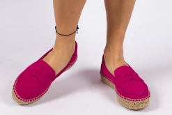 Abarca Shoes Alpargatas De Verano^Mocasín Piel Fucsia