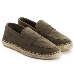 Abarca Shoes Alpargata Mocasín^Mocasín Piel Kaki 19