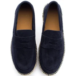 Abarca Shoes Alpargata Mocasín^Mocasín Piel Marino