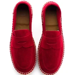 Abarca Shoes Alpargata Mocasín^Mocasín Piel Rojo Ingles