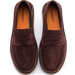 Abarca Shoes Mocasínes^Mocasín Piel Serraje Chocolate