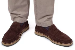 Abarca Shoes Mocasínes^Mocasín Piel Serraje Chocolate