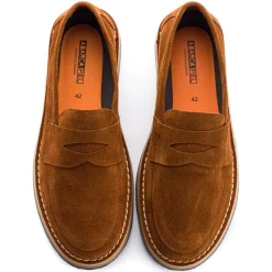 Abarca Shoes Zapatos De Piel^Mocasín Piel Serraje Marron