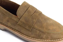 Abarca Shoes Zapatos De Piel^Mocasín Piel Serraje Militar