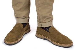 Abarca Shoes Zapatos De Piel^Mocasín Piel Serraje Militar