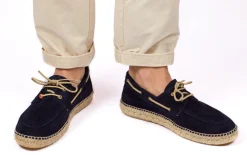 Abarca Shoes Alpargatas Náuticas^Nautico Piel Marino