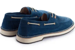 Abarca Shoes Zapatos De Piel^Nautico Piel Serraje Azul