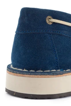 Abarca Shoes Zapatos De Piel^Nautico Piel Serraje Azul