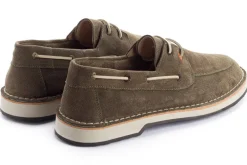 Abarca Shoes Zapatos De Piel^Nautico Piel Serraje Gris Verde