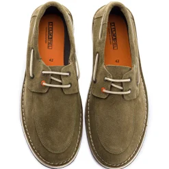 Abarca Shoes Zapatos De Piel^Nautico Piel Serraje Verde