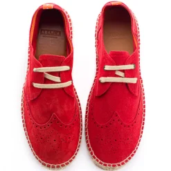 Abarca Shoes Alpargatas Oxford^Oxford Piel Rojo
