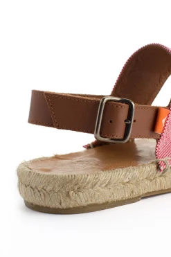 Abarca Shoes Sandalias Yute^Pascale Domine Rojo Sandalias De Yute