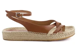 Abarca Shoes Alpargatas De Verano^Sandalias De Yute Piel Menorca Camel