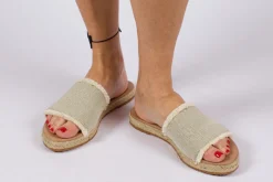 Abarca Shoes Sandalias Yute^Sandalias De Yute Santorini Unisex Color Kaki