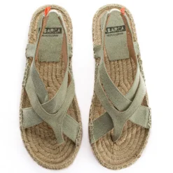 Abarca Shoes Sandalias Yute^Sandalias De Yute Terra Formentera Kaki