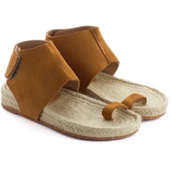 Abarca Shoes Sandalias Yute^Sandalias Piel Ibiza Camel