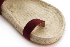 Abarca Shoes Sandalias Yute^Sandalias Piel Ibiza Granate