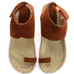 Abarca Shoes Sandalias Yute^Sandalias Piel Ibiza Marron