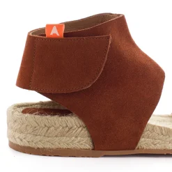 Abarca Shoes Sandalias Yute^Sandalias Piel Ibiza Marron