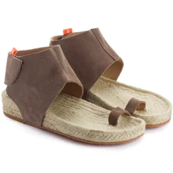 Abarca Shoes Sandalias Yute^Sandalias Piel Ibiza Topo
