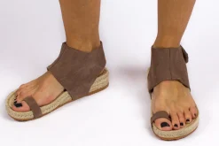 Abarca Shoes Sandalias Yute^Sandalias Piel Ibiza Topo