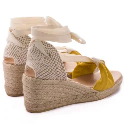 Abarca Shoes Alpargatas Yute^Sicilia Cuna Cinta Piel Amarillo