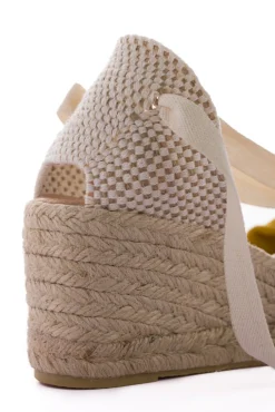 Abarca Shoes Alpargatas Con Cuñas^Sicilia Cuna Cinta Piel Amarillo