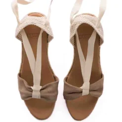 Abarca Shoes Alpargatas Con Cuñas^Sicilia Cuna Cinta Piel Piedra