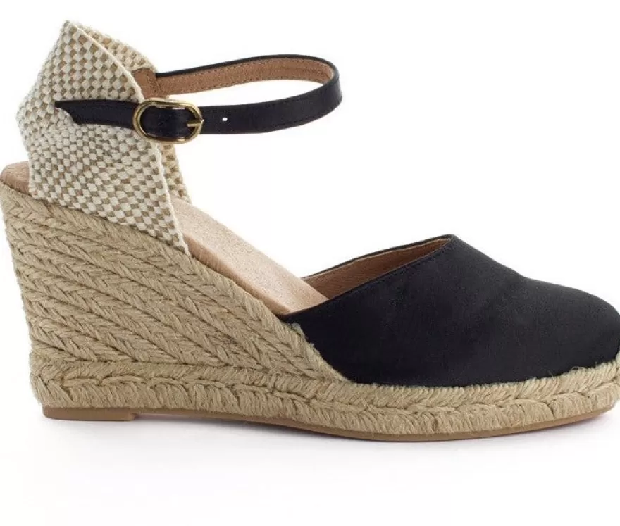 Alpargatas De Verano^Abarca Shoes Alpargatas Cuna Raso Radel Negro