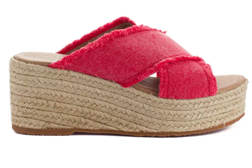 Alpargatas De Verano^Abarca Shoes Alpargatas Cuna Rodas Bermellon