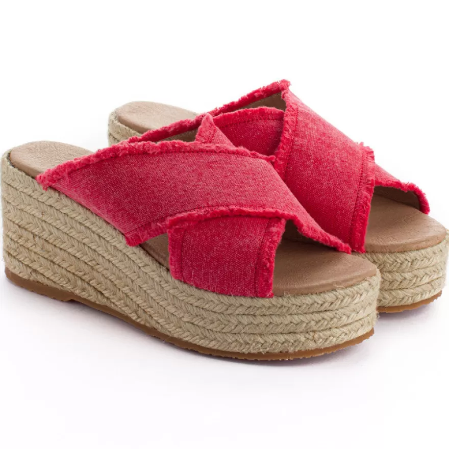 Alpargatas De Verano^Abarca Shoes Alpargatas Cuna Rodas Bermellon