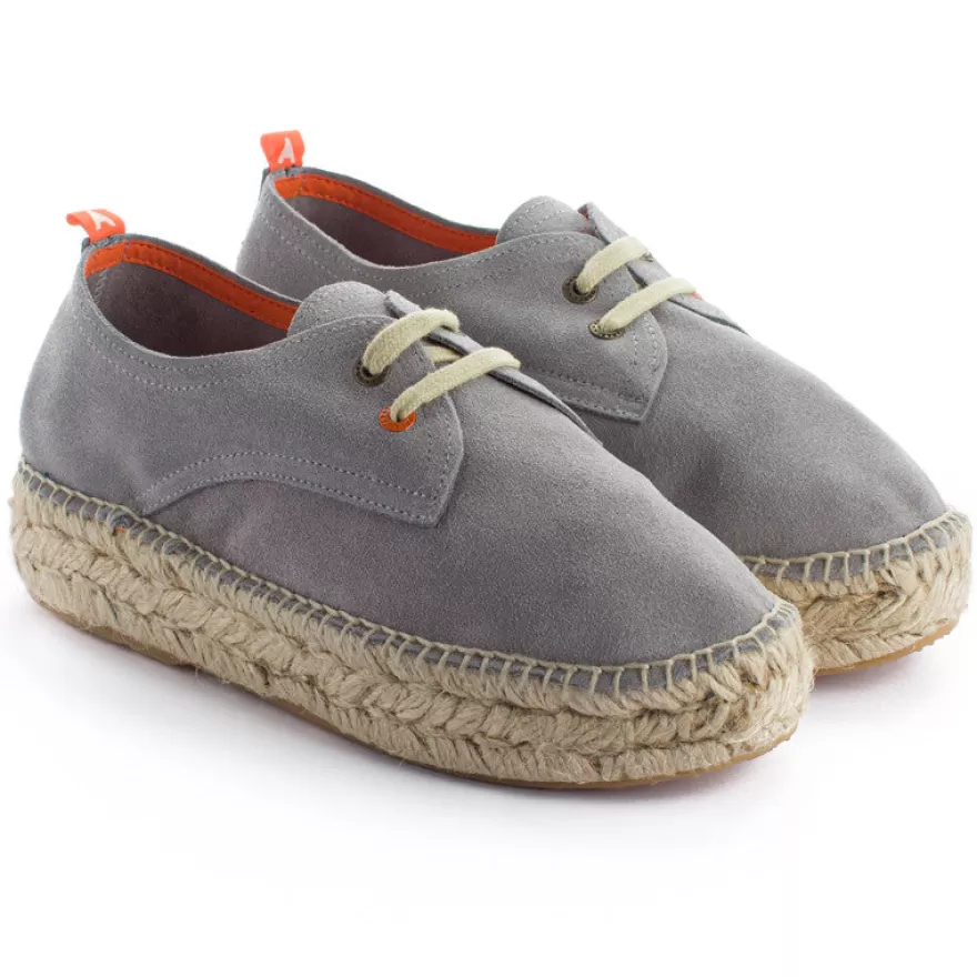 Alpargatas De Verano^Abarca Shoes Blucher Piel Perla 823