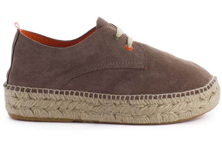 Alpargatas De Verano^Abarca Shoes Blucher Piel Topo